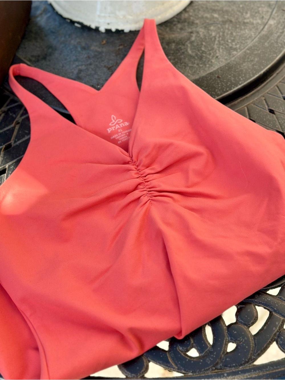 PrAna XL Coral Yoga Tank L Capris Leggings Yoga Pilates Workout Set